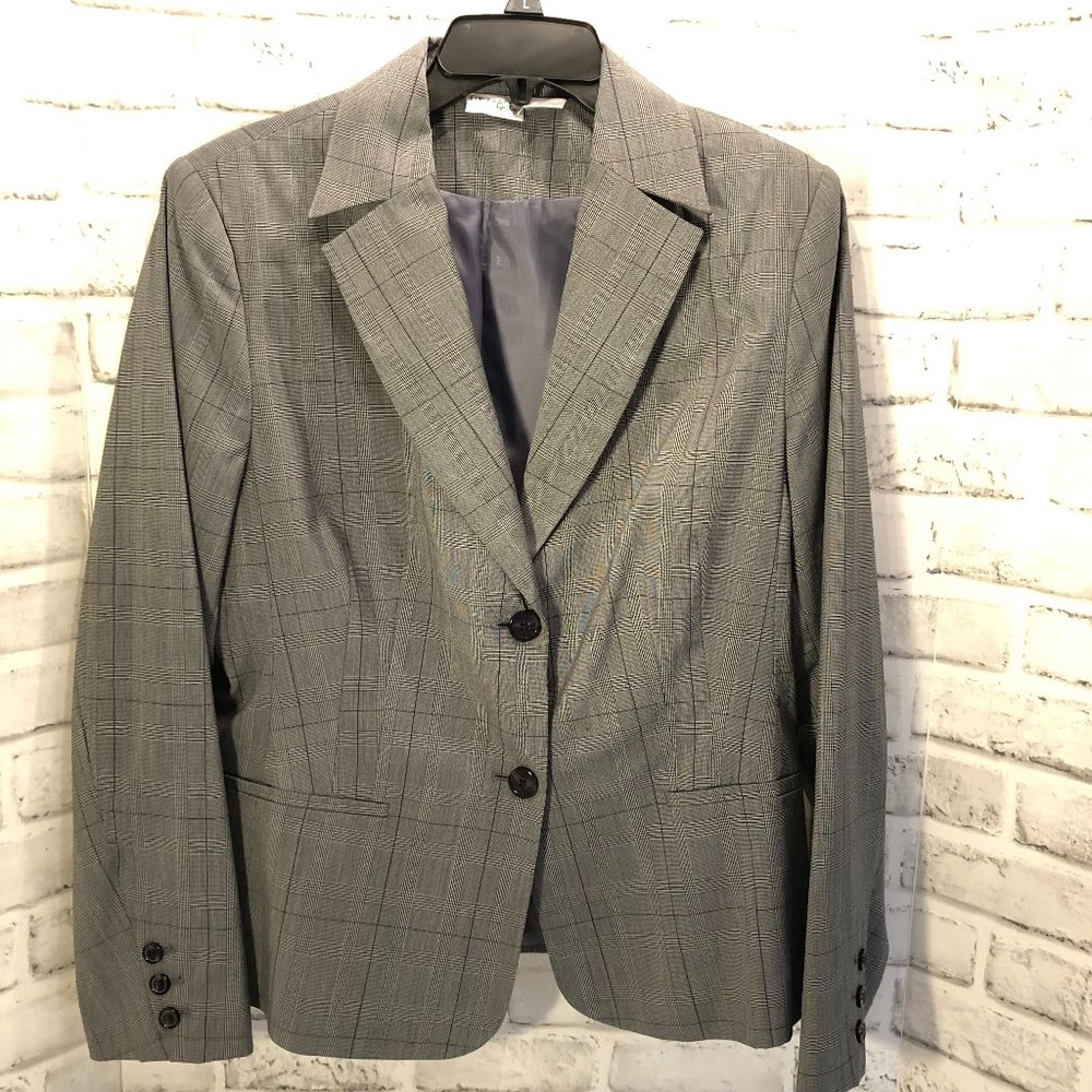 Kim Rogers Gray Plaid Blazer